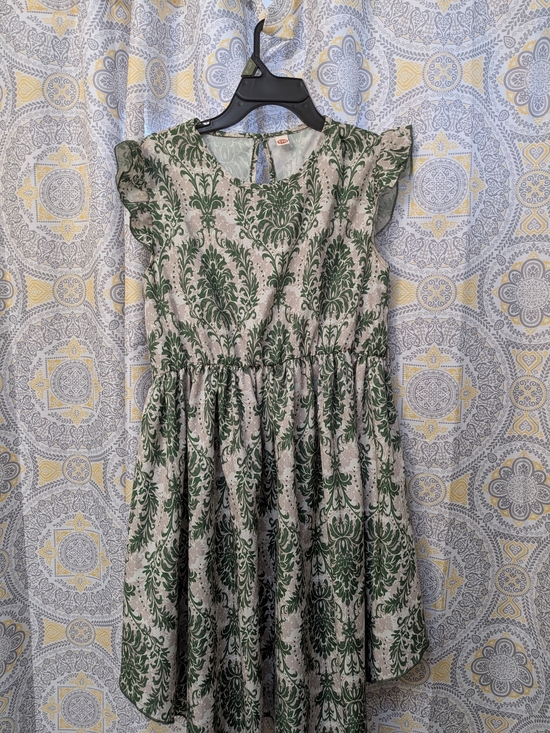 Other - Green Damask Print Girls' Dress
